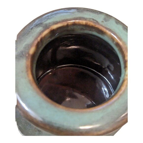 Jar With Cork Lid Tumbleweed Pottery Green Fees Teal USA Handcrafted Golf Golfer - Picture 9 of 16